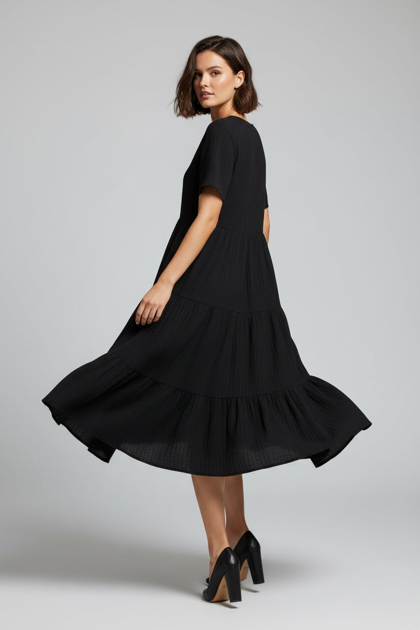 Robe bohème d’été femme col V – Robe fluide mini A-line | BOHERA