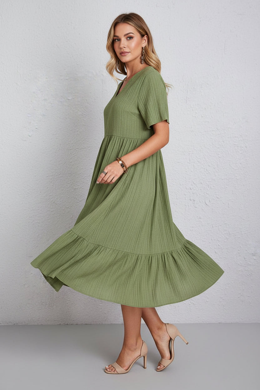 Robe bohème d’été femme col V – Robe fluide mini A-line | BOHERA