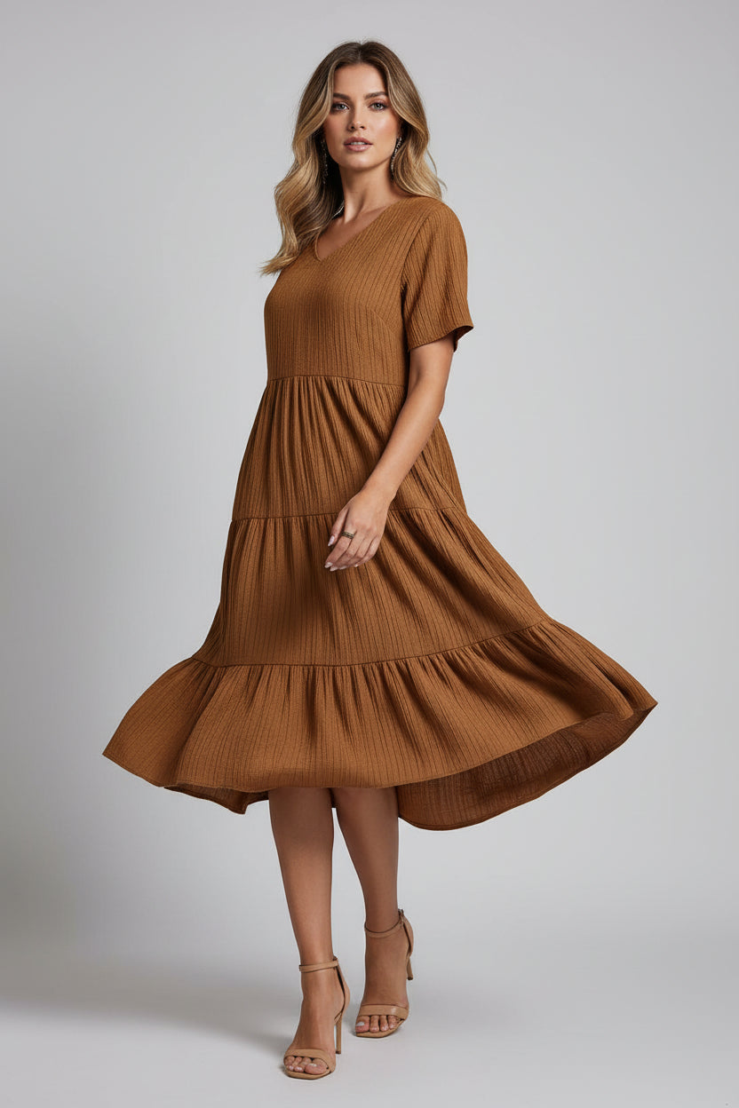 Robe bohème d’été femme col V – Robe fluide mini A-line | BOHERA