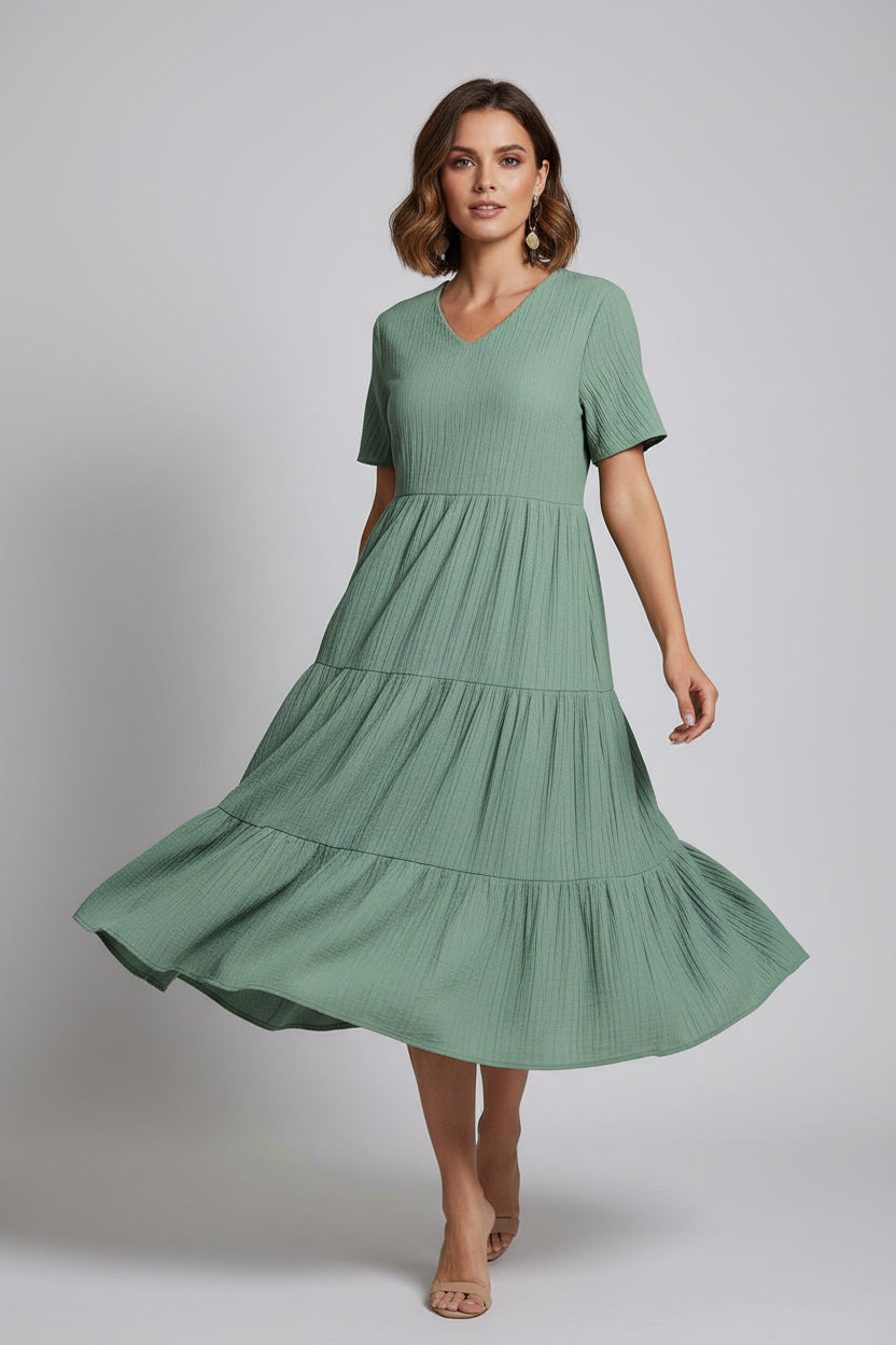 Robe bohème d’été femme col V – Robe fluide mini A-line | BOHERA