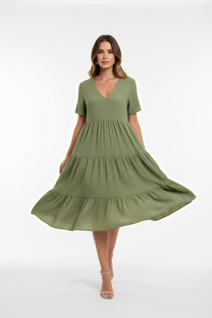 Robe bohème d’été femme col V – Robe fluide mini A-line | BOHERA