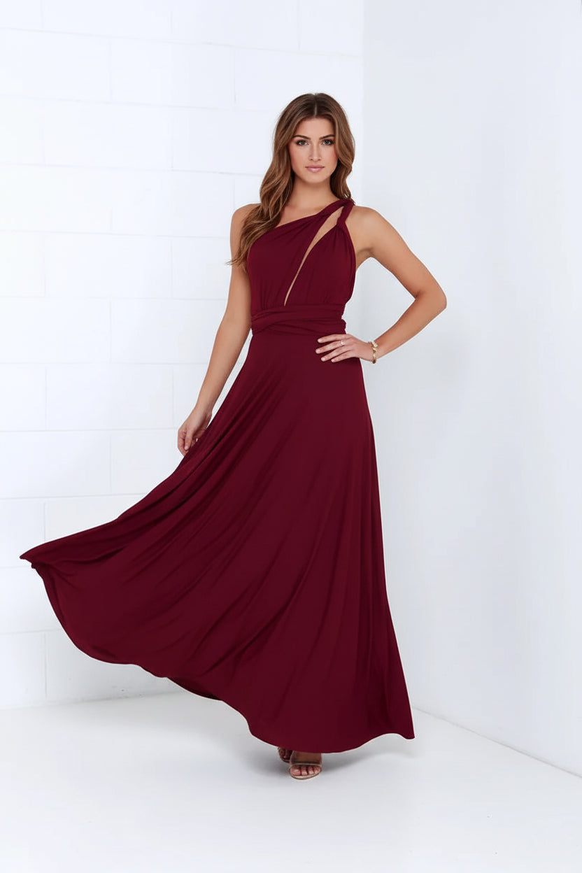 Robe longue bohème femme – Robe fluide multi-positions col V | BOHERA