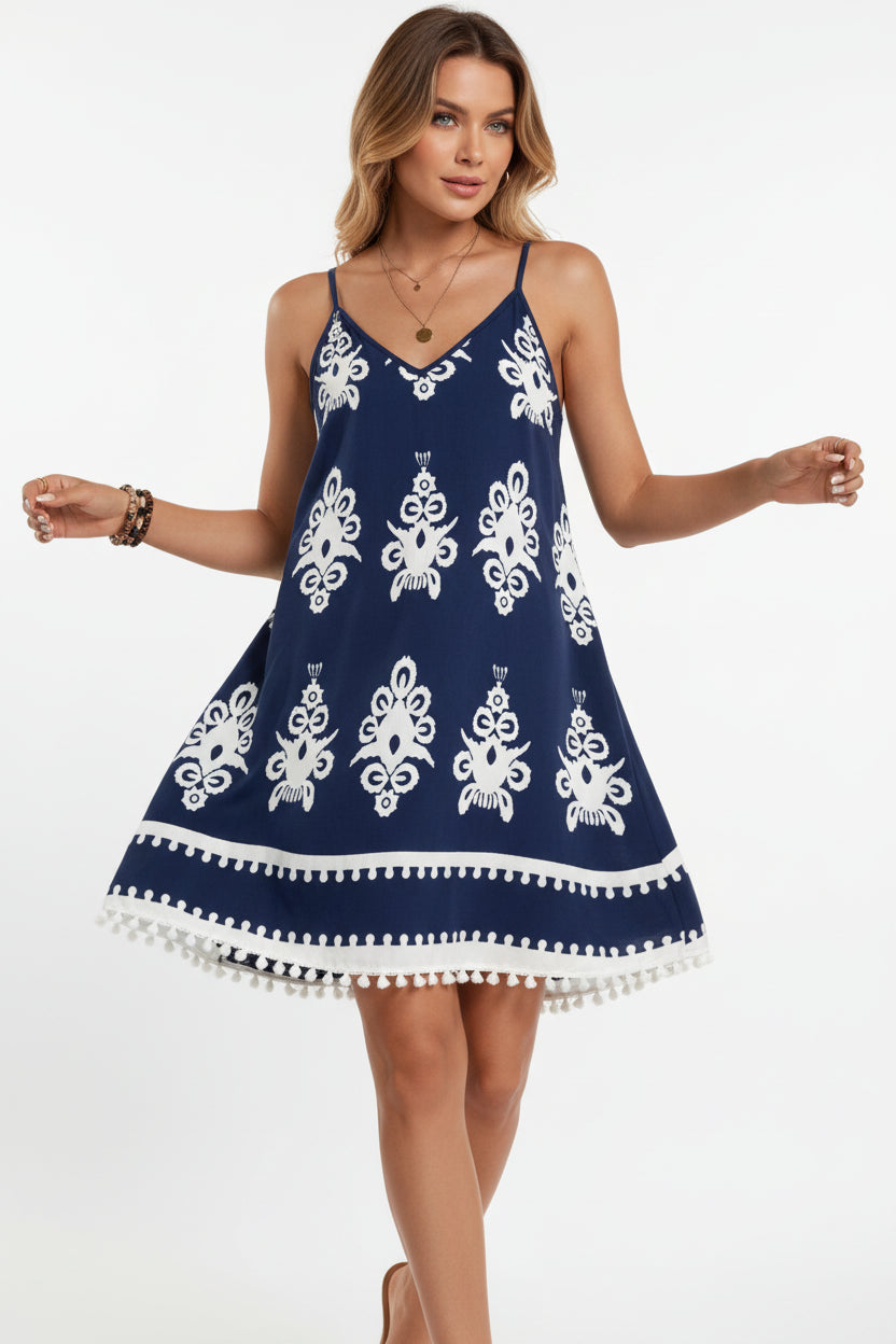 Robe bohème vintage femme – Robe mini fluide à bretelles | BOHERA