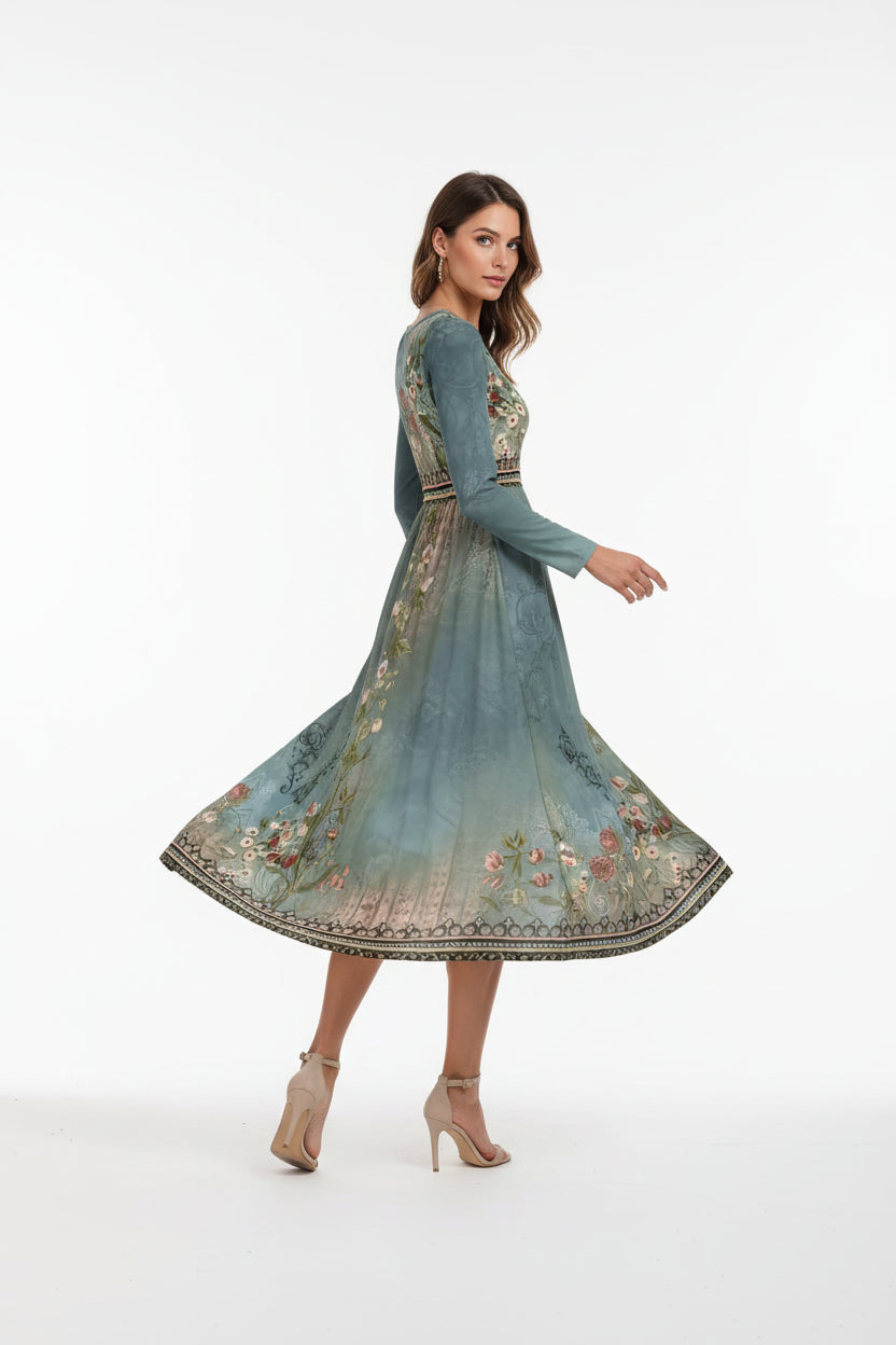 Robe casual élégante femme – Robe fluide mi-longue A-line | BOHERA