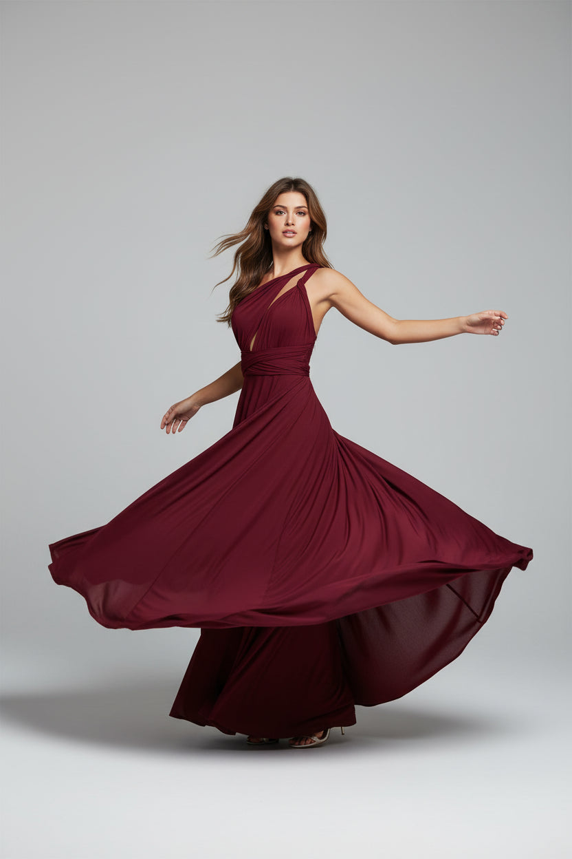 Robe longue bohème femme – Robe fluide multi-positions col V | BOHERA