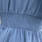 Robe fluide à volants femme col V – Robe casual été mi-longue | BOHERA