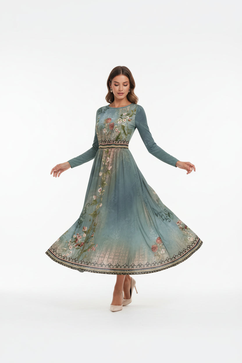 Robe casual élégante femme – Robe fluide mi-longue A-line | BOHERA