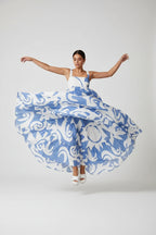 Robe longue bohème femme – Robe fluide à bretelles col carré | BOHERA