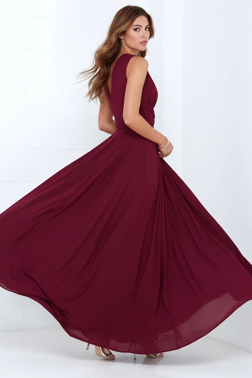 Robe longue bohème femme – Robe fluide multi-positions col V | BOHERA