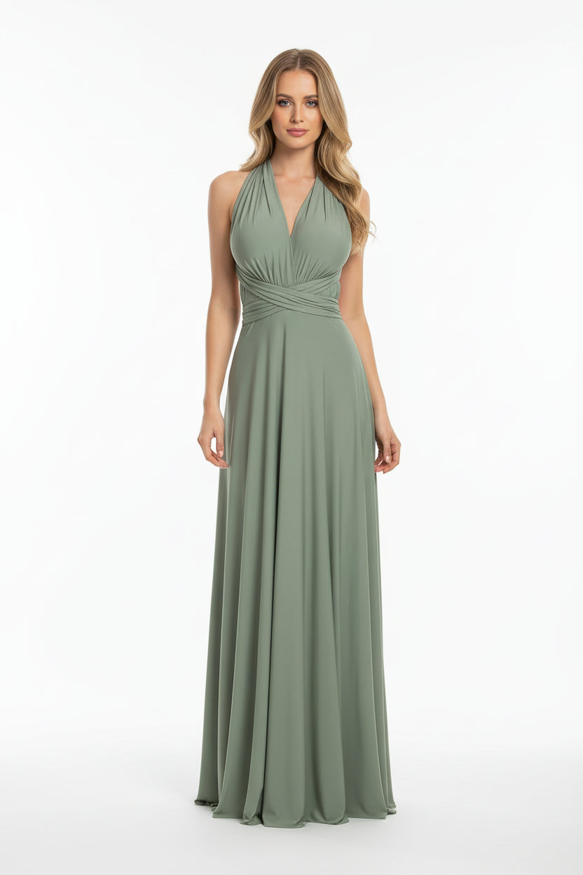 Robe longue bohème femme – Robe fluide multi-positions col V | BOHERA