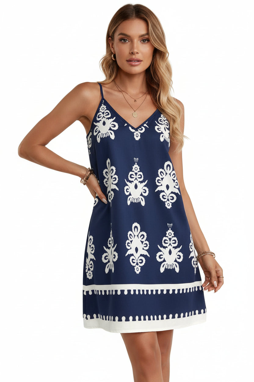 Robe bohème vintage femme – Robe mini fluide à bretelles | BOHERA