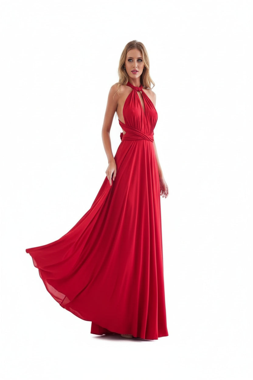 Robe longue bohème femme – Robe fluide multi-positions col V | BOHERA