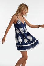 Robe bohème vintage femme – Robe mini fluide à bretelles | BOHERA