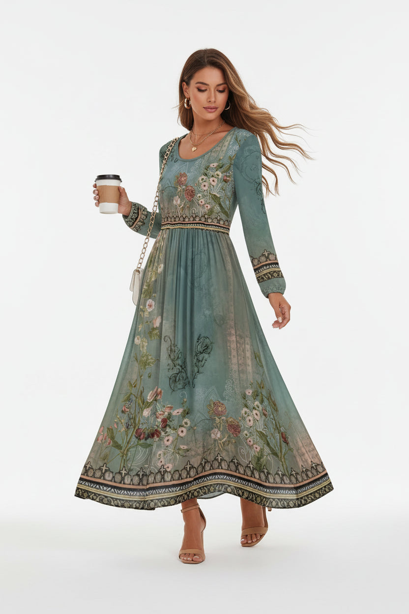 Robe casual élégante femme – Robe fluide mi-longue A-line | BOHERA