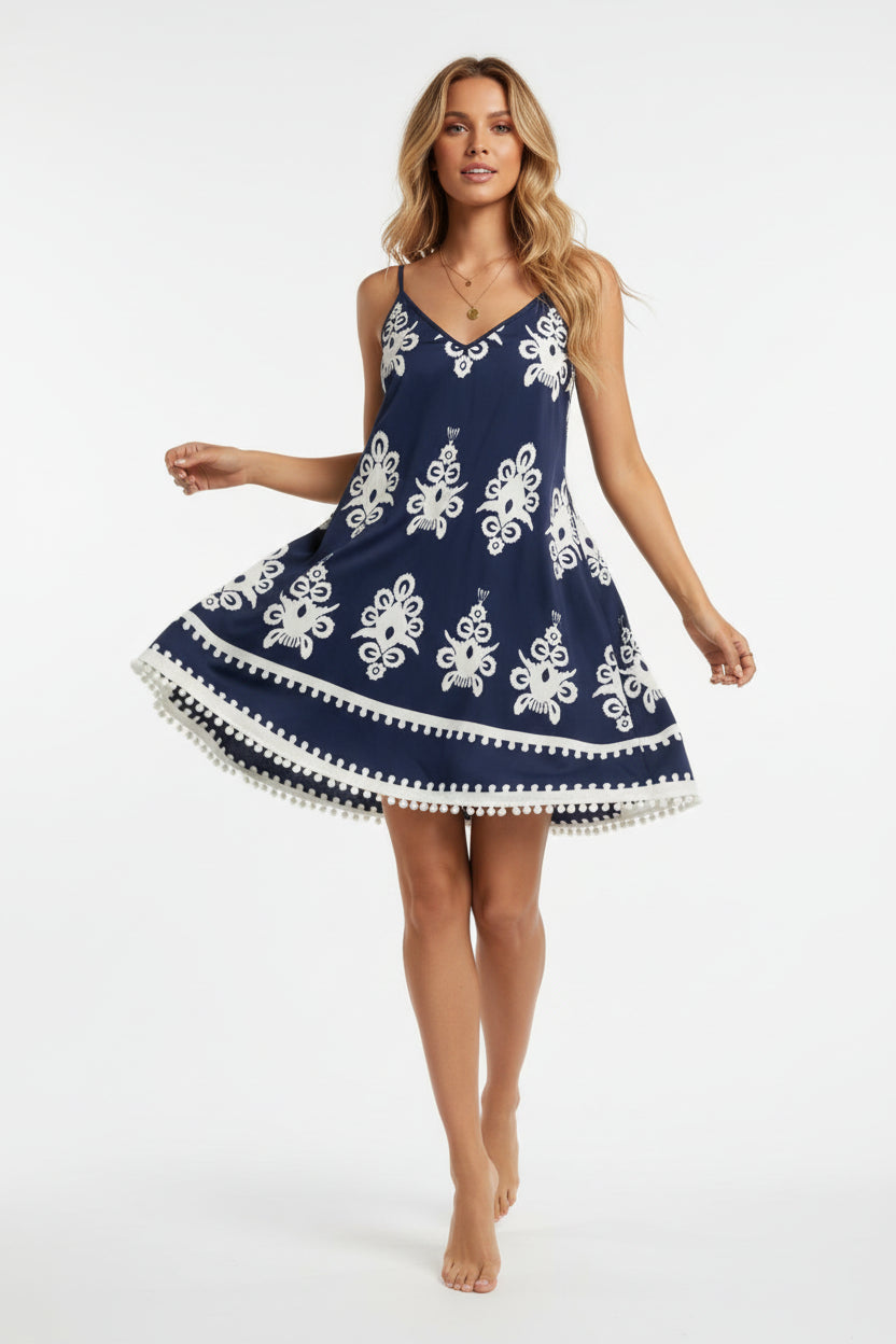 Robe bohème vintage femme – Robe mini fluide à bretelles | BOHERA