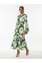 Robe longue bohème femme col V – Robe fluide manches longues | BOHERA