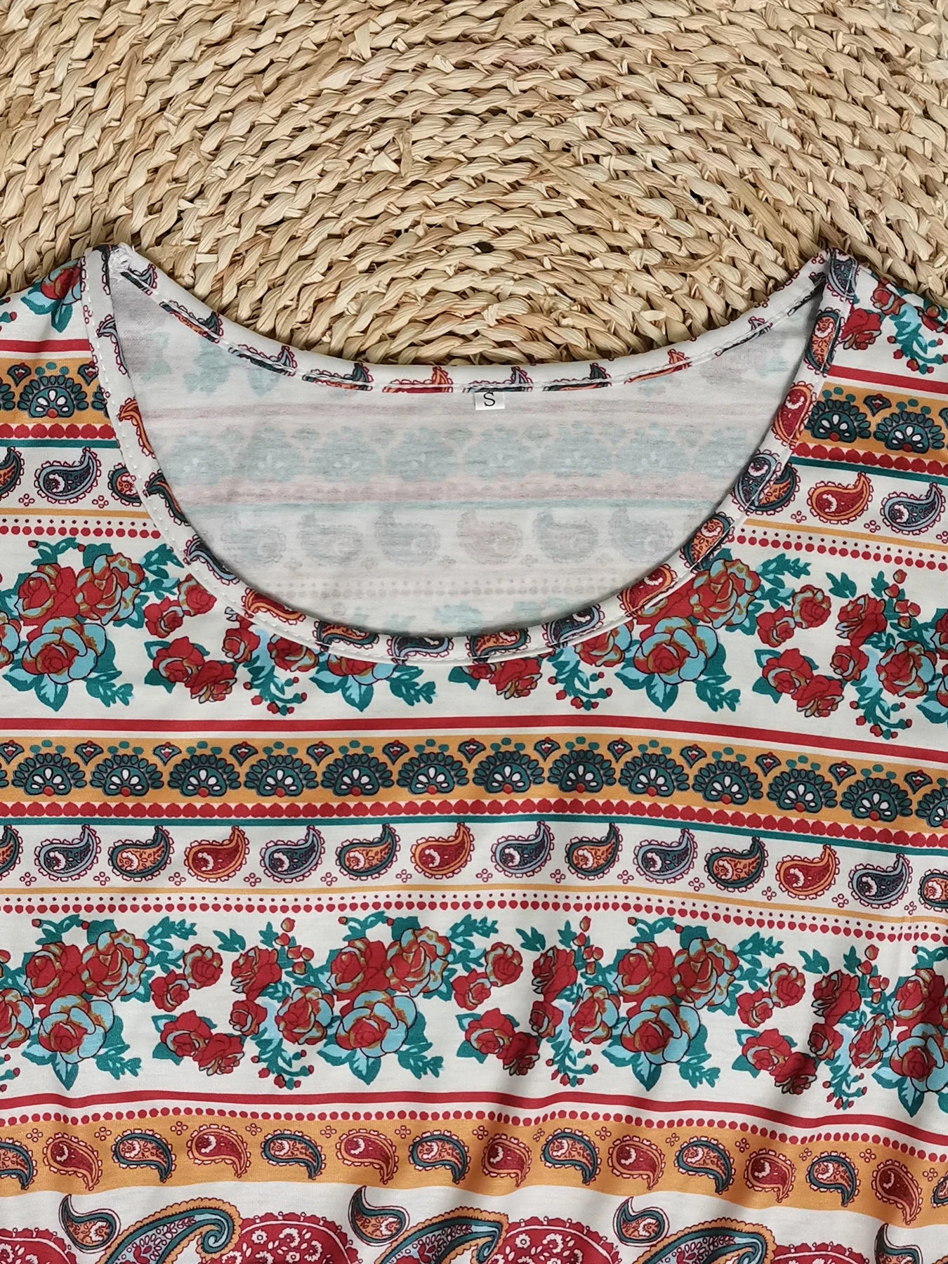 Robe bohème imprimée femme – Robe fluide casual manches courtes | BOHERA