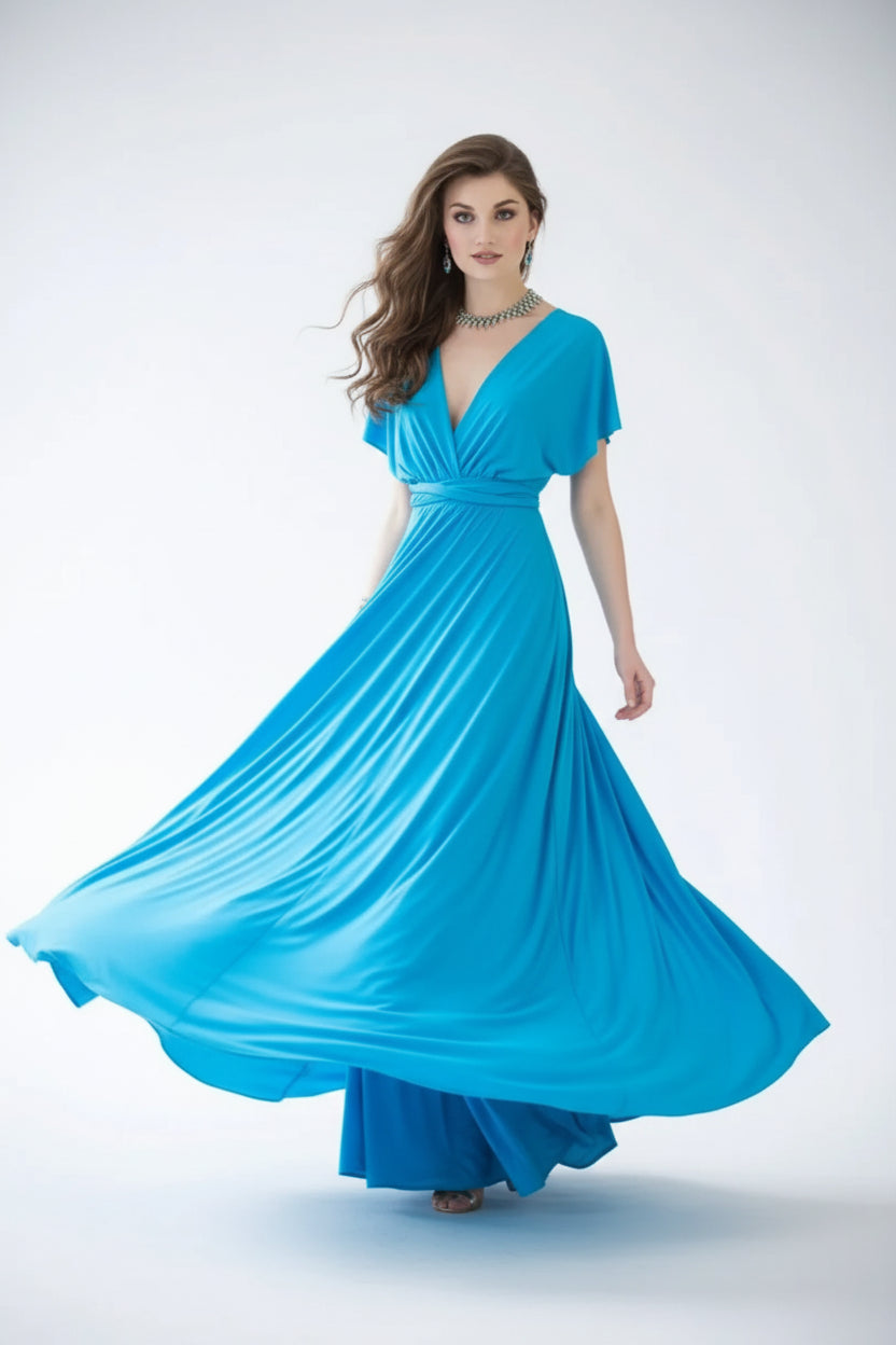 Robe longue bohème femme – Robe fluide multi-positions col V | BOHERA